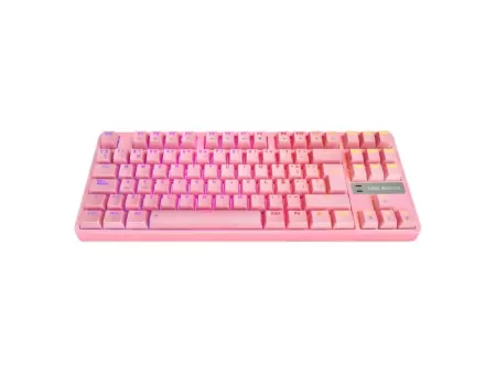 Teclado Gamer Eagle Warrior Mecanico Usb Gaming 88 Rgb Led Backlit Pink Spanish