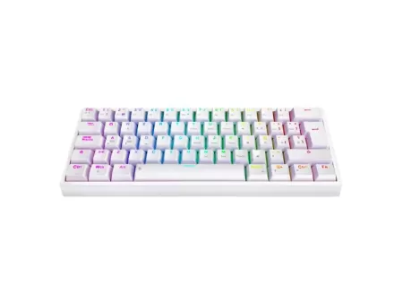 Teclado Gamer Eagle Warrior Mecanico Usb Gaming 62 Rgb Led Backlit white