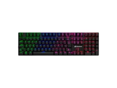 Teclado Gaming Sharkoon Purewriter Rgb Mecanico Usb Ingles Black