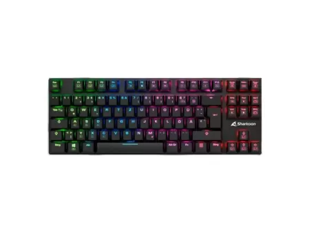 Teclado Gaming Sharkoon Purewriter Tkl Rgb Mecanico Usb Ingles Black
